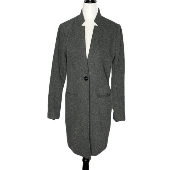 The Maison Cinqcent 500 Grey Wool  Blazer Coat - Picture 1 of 10